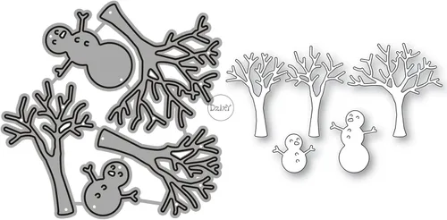 Miniatura 8 de DzIxY Hermosos troqueles de corte de metal con estrellas de árbol de Navidad para hacer tarjetas, juegos de troqueles de papel para grabar, álbum