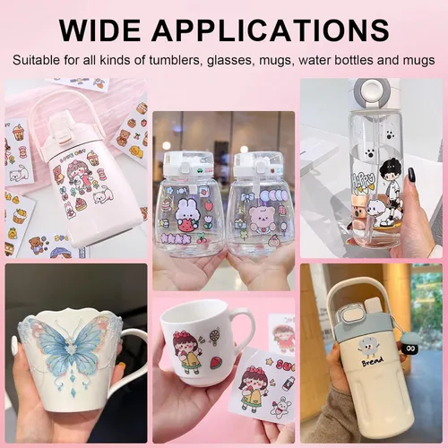 Miniatura 7 de Cuna de silicona para tazas con ranura incorporada, soporte antideslizante para vasos con escobilla de fieltro, uso para aplicar calcomanías UV DTF