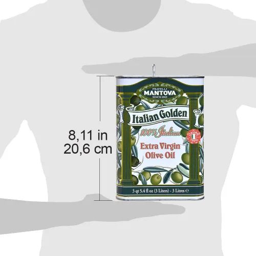 Miniatura 5 de Mantova Aceite de oliva extra virgen italiano dorado, 102 onzas, auténtico AOVE italiano prensado en frío, aceitunas 100% cultivadas en Italia, rico