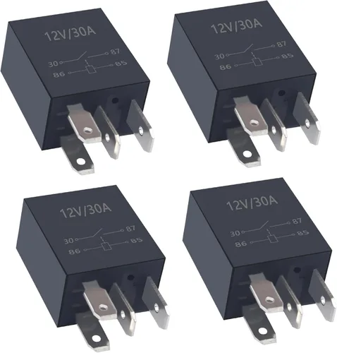 Miniatura 10 de 4 piezas de relé de bomba de combustible multiuso de 5 pines 30A 12V de servicio pesado - Relé automotriz universal con diseño impermeable para la 5