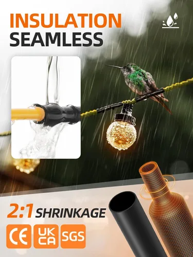 Miniatura 5 de Eventronic Kit de 900 tubos termorretráctiles de alambre, tubo termorretráctil industrial para cables, envoltura termorretráctil de grado marino