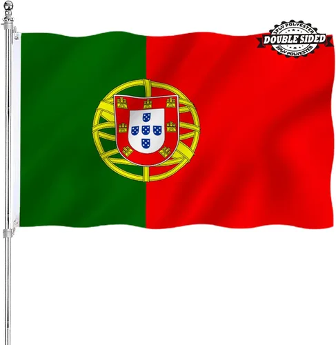 Miniatura 22 de Bandera albanesa de Albania 3x5 doble cara para exteriores, banderas nacionales del país de alta resistencia de 3 capas de poliéster con 2 ojales