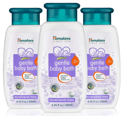 Miniatura 8 de Himalaya Gentle Baby Bath, Baby Wash, libre de parabenos, SLS/SLES y ftalatos (6.8 fl oz 1-PACK)