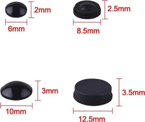 Miniatura 3 de AUSTOR Almohadillas adhesivas de goma para parachoques, almohadillas autoadhesivas para muebles, para puertas, armarios, cajones (negro)