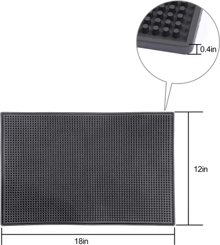 Miniatura 3 de KINJOEK 3 tapetes de bar de 12 x 18 pulgadas, tapete antideslizante para secado de derrames, para encimera, cóctel, barman café, bebidas
