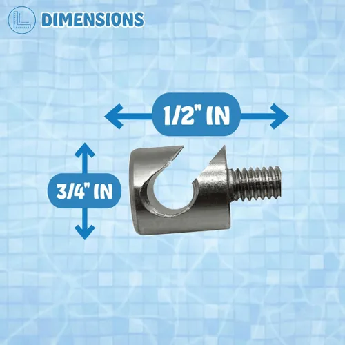 Miniatura 2 de Poolzilla Paquete de 5 tornillos de pared de acero inoxidable de 3 pulgadas para cubierta de seguridad de piscina, instala fácilmente la cubierta