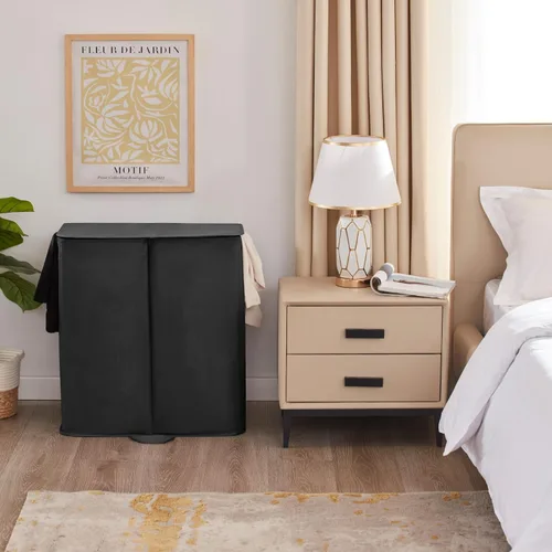 Miniatura 7 de Lifewit Cesta de lavandería doble de 136L con tapa y bolsas de lavandería extraíbles, cesta grande dividida, cesta plegable de 2 secciones con asas