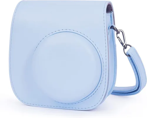 Miniatura 8 de Phetium Instant Mini 12 - Funda protectora para cámara compatible con Instax Mini 12 11, bolsa de piel sintética con bolsillo y correa de hombro