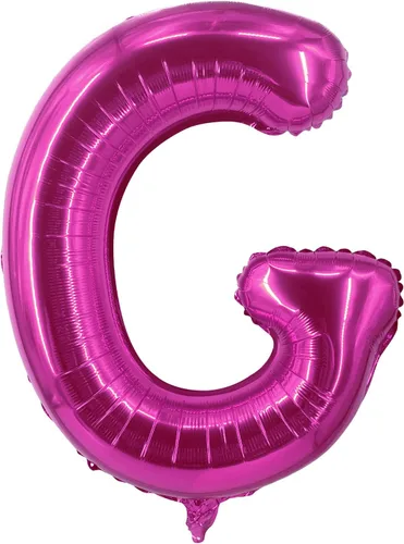 Miniatura 25 de Lovoir Globos grandes de 40 pulgadas de color rosa intenso con la letra H de gran tamaño, globo de helio de aluminio de Mylar para decoración