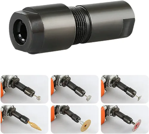 Miniatura 2 de KLKCMS Adaptador de amoladora angular duradero a amoladora recta universal M10 para corte de pulido, 0.236 in