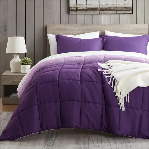 Miniatura 10 de satisomnia Juego de edredón tamaño California King, edredón de cama azul marino tamaño California King, edredón de cama alternativo de plumón de 3