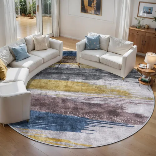 Miniatura 45 de Ciicool Alfombra de pasillo lavable de 2 x 6, alfombra moderna abstracta para pasillo, antideslizante, delgada, ligera, con estampado gris marino