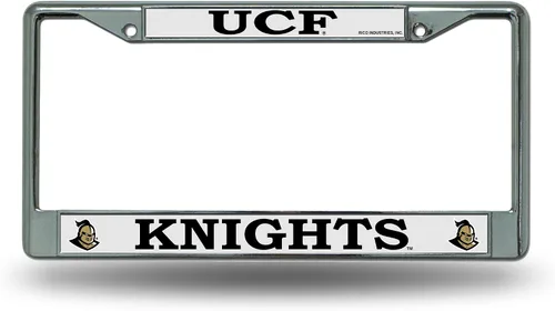 Miniatura 17 de Rico Industries NCAA Premium 12" x 6" Chrome Frame with Plastic Inserts - Car/Truck/SUV Automobile Accessory