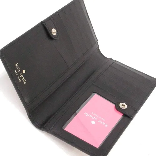 Miniatura 3 de Kate Spade New York Staci Colorblock Large Slim Bifold Wallet, Bloque de color beige cálido, Moderno