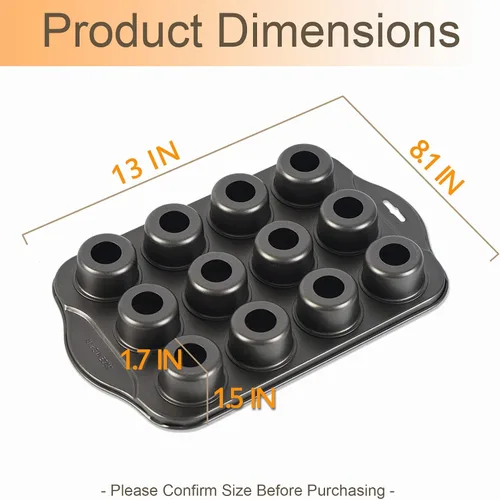 Miniatura 2 de Paquete de 2 mini moldes para magdalenas con parte inferior extraíble, juego de mini moldes antiadherentes de 12 cavidades para magdalenas pequeñas
