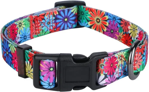 Miniatura 23 de Collar de perro con estampado de vaca, patrón animal para perros, blanco y negro, pequeño B_Estampado De Vaca