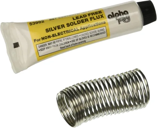 alpha fry 53982 AM53982 Cookson Elect - Kit de soldadura y fundente de plata sin plomo, sin tamaño, sin color