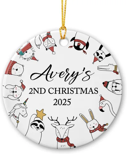 Miniatura 19 de Adorno personalizado de primera Navidad para perro, adorno de cerámica para la primera Navidad del cachorro, decoración de árbol de Navidad, adorno