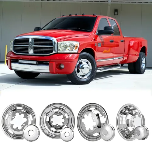 Miniatura 9 de Simulador de rueda de 16 pulgadas para Dodge 2007-2025, Mercedes y Freightliner Sprinter Van, 4 tapacubos protectores impermeables a presión de 6