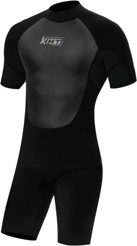 Miniatura 4 de KMT Traje de neopreno para hombre, trajes de neopreno cortos de 0.079 in con cremallera trasera, trajes húmedos de alta elasticidad CR