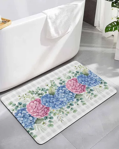 Miniatura 7 de Tapete de baño moderno amarillo para bañera, antideslizante, de secado rápido y absorbente, tierra de diatomeas, fregadero, cocina, sala de estar