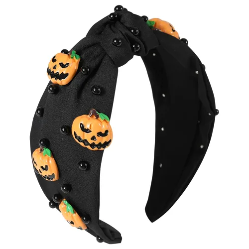 Miniatura 20 de Diademas de fantasma de Halloween para mujer, diadema de araña espeluznante con cuentas de diamantes de imitación de cristal, accesorios