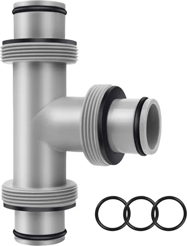 Miniatura 11 de Conector de manguera de piscina para doble sello a prueba de fugas y flujo de agua estable, adaptador de manguera de piscina de junta en T de 1.25 a