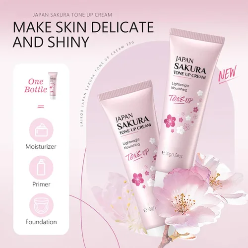 Miniatura 9 de Crema hidratante facial para tonificar, Sakura Essence Glow Crema hidratante facial de 1.06 onzas líquidas, piel seca y suave, ligera, nutritiva