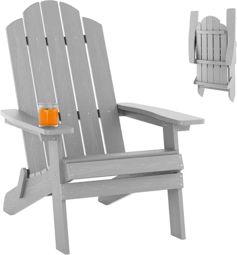 Miniatura 16 de MXIMU Folding Adirondack Chair for Outdoor: Easy Assembly and Comfortable Adirondack Chairs - Foldable Composite Fire Pit Chairs - All Weather