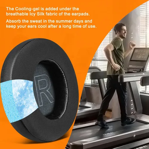 Miniatura 6 de SOULWIT Almohadillas de enfriamiento para auriculares Anker Soundcore Q20/Life 2 (no compatibles con Life2 Neo), almohadillas para los oídos