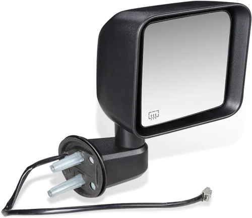 Miniatura 8 de DNA Motoring OEM-MR-CH1320271 Ajuste manual de estilo de fábrica con espejo lateral izquierdo de vidrio calentado compatible con Wrangler 07-18