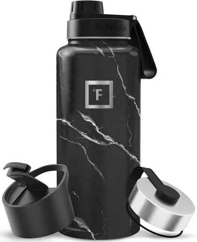 Miniatura 25 de IRON °FLASK Frasco de hidratación para acampar y senderismo con pajilla, botella de agua deportiva de acero inoxidable con aislamiento de boca