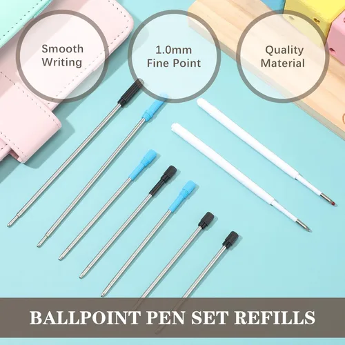 Miniatura 3 de Colarr 24 recambios de bolígrafo de tinta reemplazables de 0.039 pulgadas (0.039 in), punta mediana para bolígrafos de fantasía con purpurina