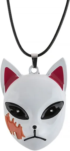 Miniatura 3 de Oikawa Sabito - Máscara de zorro para cosplay, accesorios de anime, accesorio de disfraz con collar para Halloween