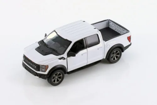 Miniatura 12 de KiNSMART SetOf4 2022 Ford F-150 Raptor - Camión de juguete a escala 1:46 de 5 pulgadas, modelo fundido a presión, negro, blanco, rojo, azul