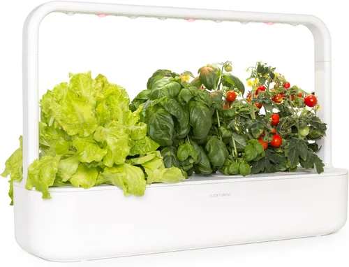 Click & Grow - Kit de jardín de hierbas para interiores con luz de crecimiento, más fácil que el sistema de cultivo hidropónico, jardín inteligente