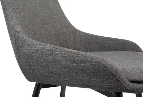 Miniatura 9 de Armen Living Mia - Silla de comedor moderna contemporánea con patas de metal, altura del asiento de 19 pulgadas, color carbón