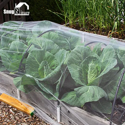 Miniatura 6 de SnugNiture Paquete de 3 redes de jardín de 8 x 24 pies, cubiertas de malla ultra fina para plantas, barrera de red de pájaros blancos, cubierta