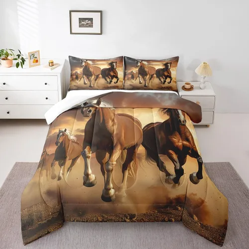 Miniatura 30 de Juego de ropa de cama de hurón tamaño individual para niños, diseño de dibujos animados de hurones para niños, bonito edredón acolchado de animales