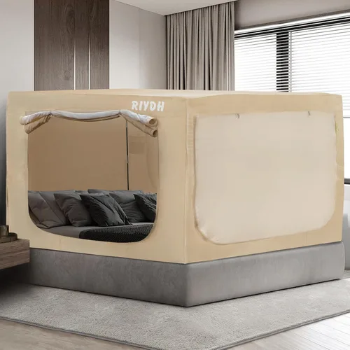 Miniatura 16 de RIYDH Tienda de Cama Twin XL Tienda de Dosel para Cama - Tienda de Ensueño Portátil para Niños y Adultos Tiendas de Dormir Interior 93%