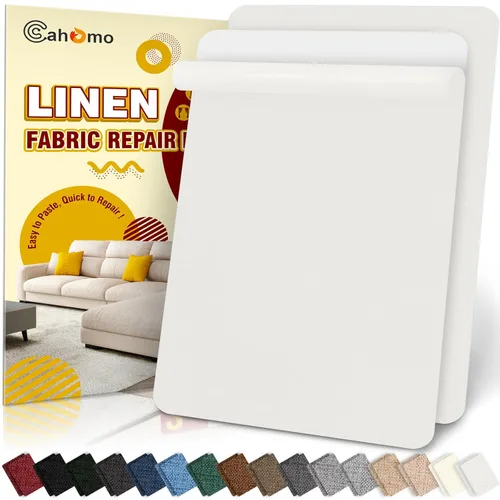 Miniatura 22 de Cahomo - Cinta de reparación de lino 4x79 pulgadas, parches de tela autoadhesivos, kit de cinta adhesiva de lino, cinta adhesiva de reparación