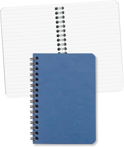 Miniatura 15 de Clairefontaine 781454C Age Bag Collection A Cuaderno de espiral azul A4 8.3 x 11.7 in - 100 páginas rayadas con margen - Papel blanco 3.17 oz