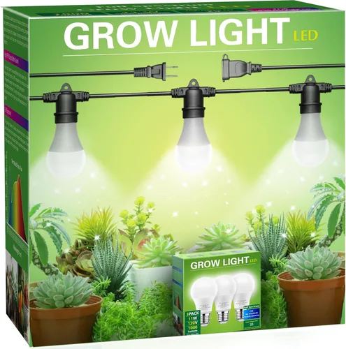 Miniatura 5 de Bombillas de Crecimiento Briignite, Bombilla de Luz de Crecimiento LED A19, Bombilla de Luz de Crecimiento de Espectro Completo, Bombillas de Luz