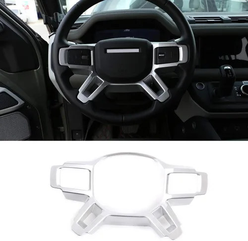 Miniatura 11 de Para Land Rover Defender 110 2020 Accesorios ABS Interior Volante Decoración Cubierta Accesorios de Coche (Estilo de Fibra de Carbono)
