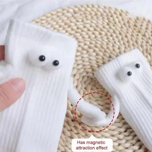 Miniatura 3 de Smilelife 2 pares de calcetines magnéticos tomados de la mano, regalos divertidos para parejas, aniversario, mejores amigos, compromisos