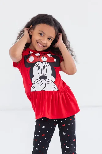 Miniatura 3 de Disney Minnie Mouse - Conjunto de camiseta y leggings para bebés y niños grandes (12 meses - 14-16)