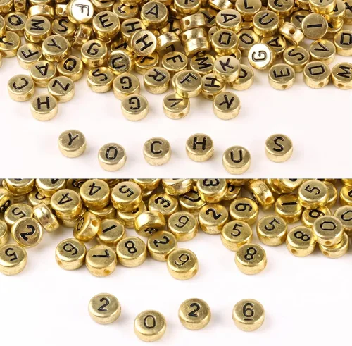 Miniatura 31 de 1000 cuentas redondas blancas de números acrílicos de 0.16 x 0.27 pulgadas, figura colorida de 0-9 pulgadas, cuentas para hacer joyas y pulseras