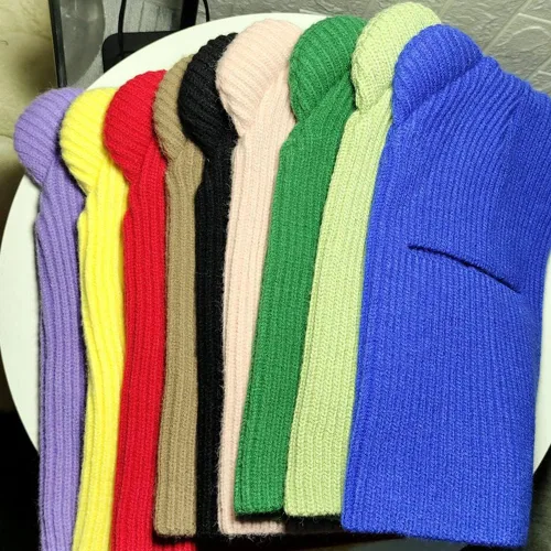 Miniatura 3 de Gorro de invierno cálido con capucha, pasamontañas, gorro de punto con calavera para mujeres y niñas