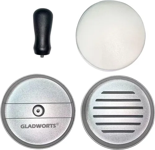 Miniatura 4 de Hamburger Press Patty Maker de aluminio fundido + 100 papeles antiadherentes, prensa de hamburguesas de un cuarto de libra prensa de metal