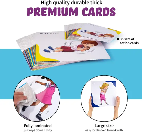 Miniatura 5 de Juego de acción para niños, juego de cartas de memoria a juego, juegos de cartas de movimiento para niños, juego interactivo para niños, busca